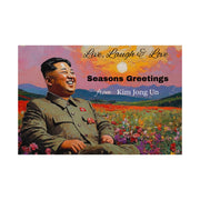 Matte Poster, Kim Jong Un Holiday Wall Art, Dear Leader Portrait, North Korea Gift, Horizontal Print, Propaganda Decor