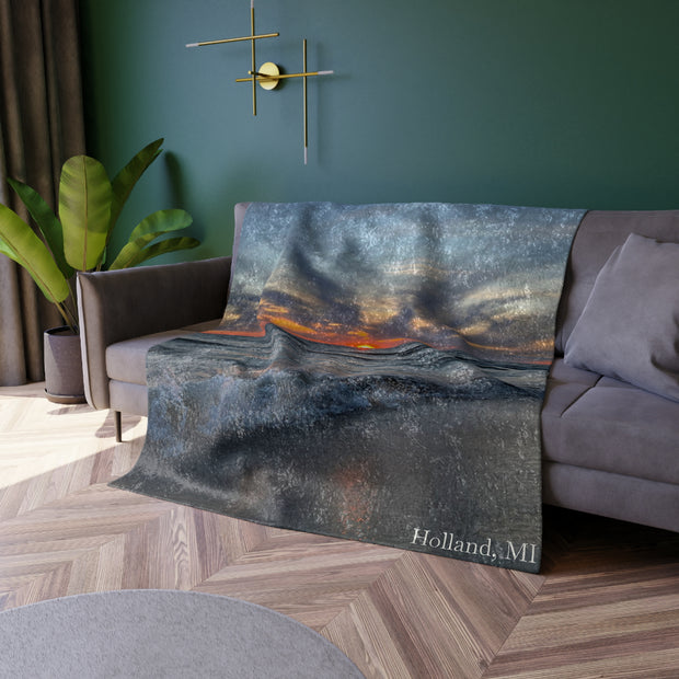 Crushed Velvet Blanket for Sofa Gift for Friend Gift for Bedroom