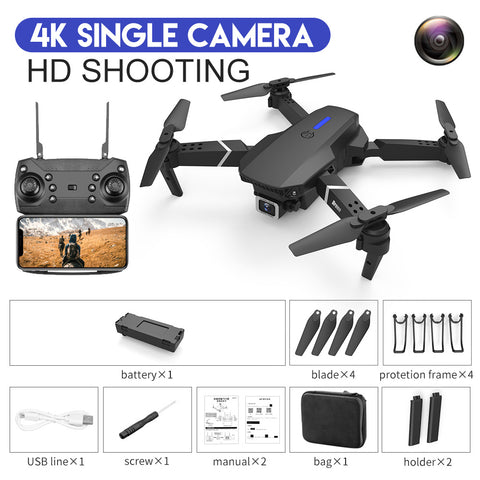 E88 Drone – Foldable 4K Dual Camera RC Quadcopter with HD Aerial Photography & Remote Control