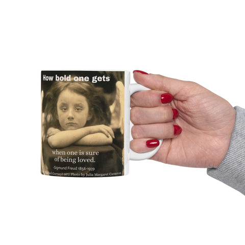 Artistic Fusion Ceramic Mug, Klimt & Cameron Art, Sigmund Freud Quote, Coffee Cup, Tea Mug, Drinkware, Home Decor, Gift for Art Lover,