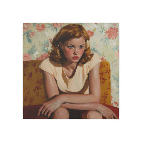 Poster Print, Lucian Freud Inspired Art, Woman with Big Hands, Home Decor Wall Art, Unique Gift Idea, Room Decor, Modern Art Print