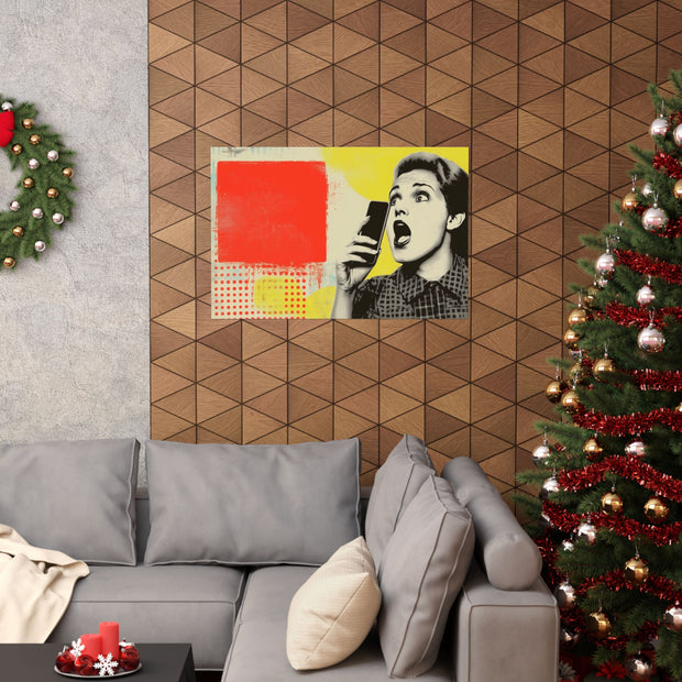 Bold Retro Wall Art Poster, Vintage Phone Print, Home Décor, Statement Art, Gift for Retro Lovers, Modern Wall Décor