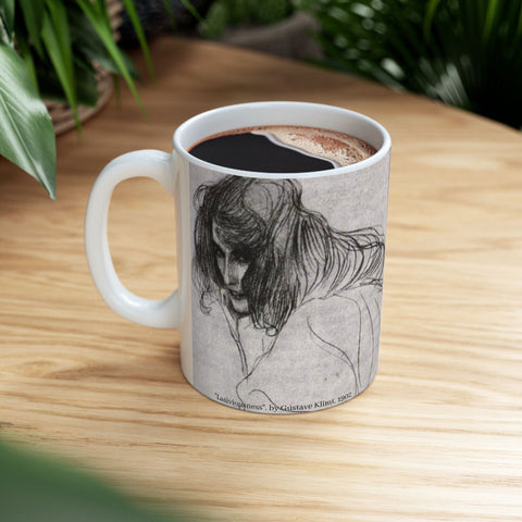 Artistic Fusion Ceramic Mug, Klimt & Cameron Art, Sigmund Freud Quote, Coffee Cup, Tea Mug, Drinkware, Home Decor, Gift for Art Lover,