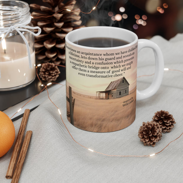 Literary Quote Mug, Willa Cather Design, Coffee Cup Gift, Inspirational Tea Mug, Artistic Quote Cup