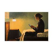 Painting Poster, Woman in Hotel Room, Edward Hopper Inspired, Matte Horizontal Art Print, Wall Decor, Bedroom Art, Home Office Decor,