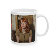 Hollywood Actress Tribute Coffee Mug, Lucian Freud Gustave Klimt Style, 11oz 15oz Ceramic Cup Art Lover Gift, Famous Actress Drinkware,