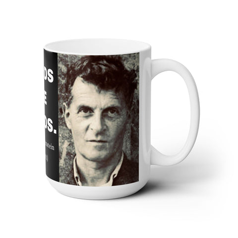Words Are Deeds: Wittgenstein Ceramic Mug 15oz