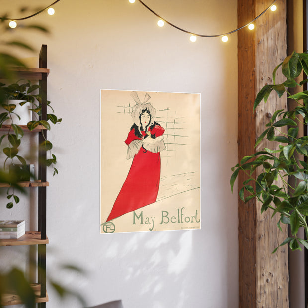 Art Posters, Toulouse-Lautrec May Belfort Poster (1895) - National Gallery DC, Wall Decor, Home Art, Vintage Art Prints, Artwork Prints