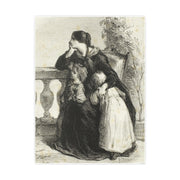 Vintage Family Photo Art Poster, Nostalgic Wall Decor for Home, Jean Francios Millet 'Where Can He Be' 1848, Timeless Gift for Heritage