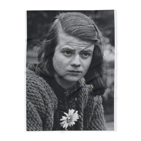 Arctic Fleece Blanket Sophie Scholl 1921-1943 German Anti-Nazi Resistance Fighter