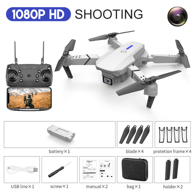 E88 Drone – Foldable 4K Dual Camera RC Quadcopter with HD Aerial Photography & Remote Control
