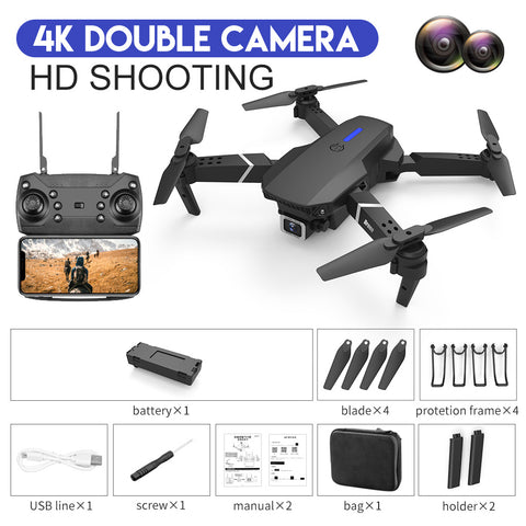 E88 Drone – Foldable 4K Dual Camera RC Quadcopter with HD Aerial Photography & Remote Control