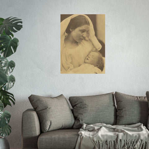 Fine Art Posters - Reproduction of Julia Margaret Cameron's 'Madonna Riposata' (1865) - Photographic Fine Art Pioneer 1815-1879, Vintage Art