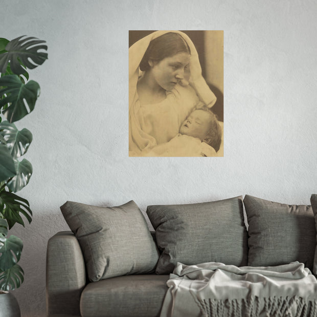 Fine Art Posters - Reproduction of Julia Margaret Cameron's 'Madonna Riposata' (1865) - Photographic Fine Art Pioneer 1815-1879, Vintage Art