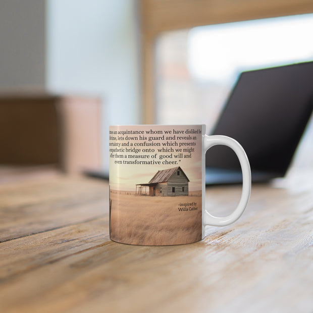 Literary Quote Mug, Willa Cather Design, Coffee Cup Gift, Inspirational Tea Mug, Artistic Quote Cup
