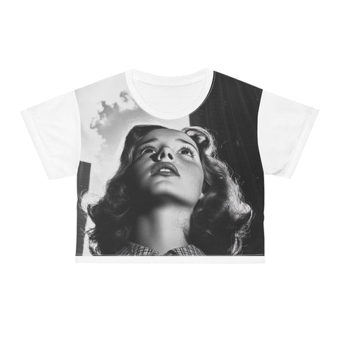 Emergent Woman Crop Tee, Short Sleeve Cropped T-shirt, Nick Palsgraf Art, Feminist Graphic Tee, Women's Empowerment Shirt