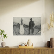Art Poster Reproduction, Edvard Munch Print, Two Human Beings, The Lonely Ones, Wall Art Decor, Home Office Decor, Vintage Art Print