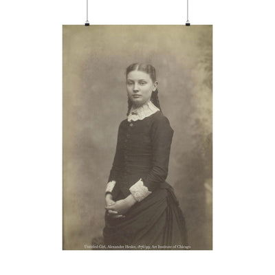 Victorian Era Matte Vertical Poster, Alexander Hesler's 'An Untitled Girl', Art Institute of Chicago, Historical, Vintage Wall Art, Home