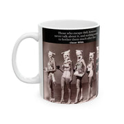 Ceramic Mug: Vintage Bathing Beauties and Quotes, 11oz or 15oz Cup for Coffee Lovers, Unique Gift for Art and Literature Fans, Retro Funny