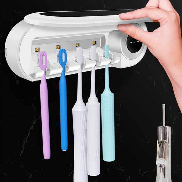 Wall-Mounted Smart Toothbrush Holder with UV Sterilizer