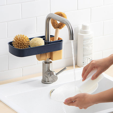 Sink Shelf Soap  Sponge Drain Rack 