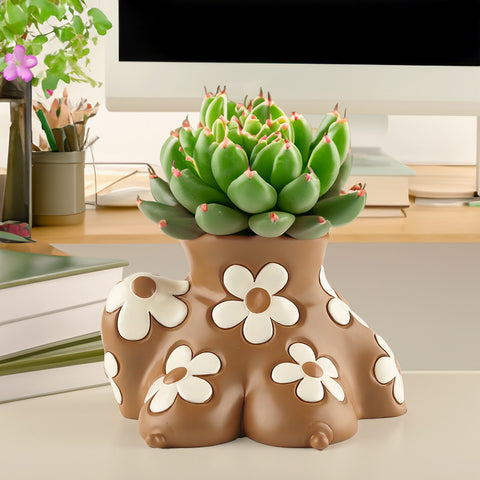Creative Resin Body Art Flowerpot – Unique Home Decor Planter for Living Room, Office & Garden