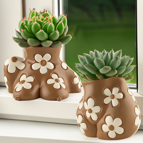 Creative Resin Body Art Flowerpot – Unique Home Decor Planter for Living Room, Office & Garden