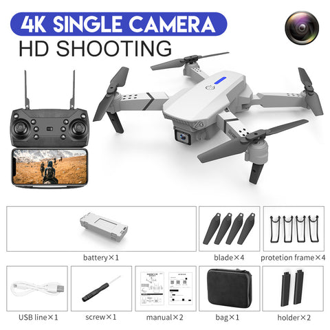 E88 Drone – Foldable 4K Dual Camera RC Quadcopter with HD Aerial Photography & Remote Control